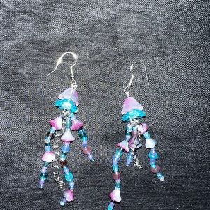 Handmade unique jellyfish earrings